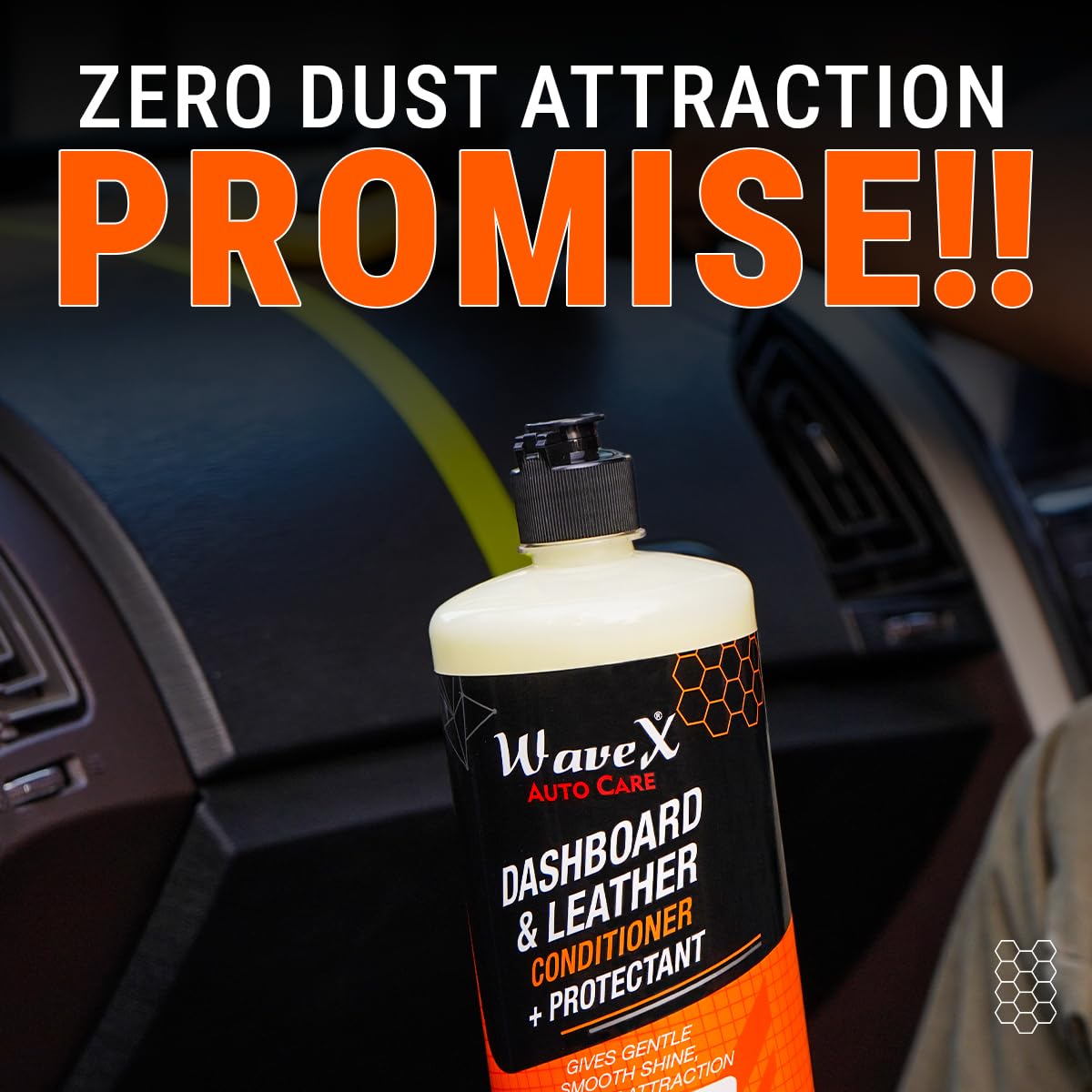 Wavex Dashboard Polish and Leather Conditioner + Protectant 350ml Car Dashboard Polish | Car Polish for Interior Plastic, Leather, Vinyl & Rubber | Dashboard Polish That Protects, Shines & Conditions 3