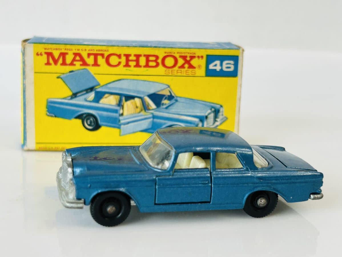 Matchbox Lesney 46 Mercedes 300 SE Jaune : Mini Voiture De Collection Vintage UK