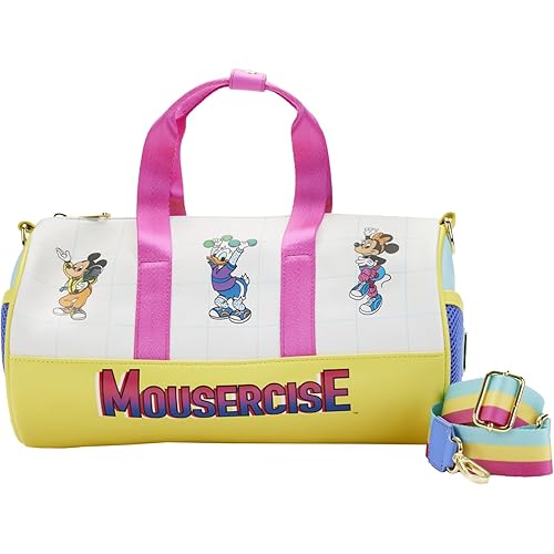 LOUNGEFLY DISNEY MOUSERCISE DUFFLE BAG