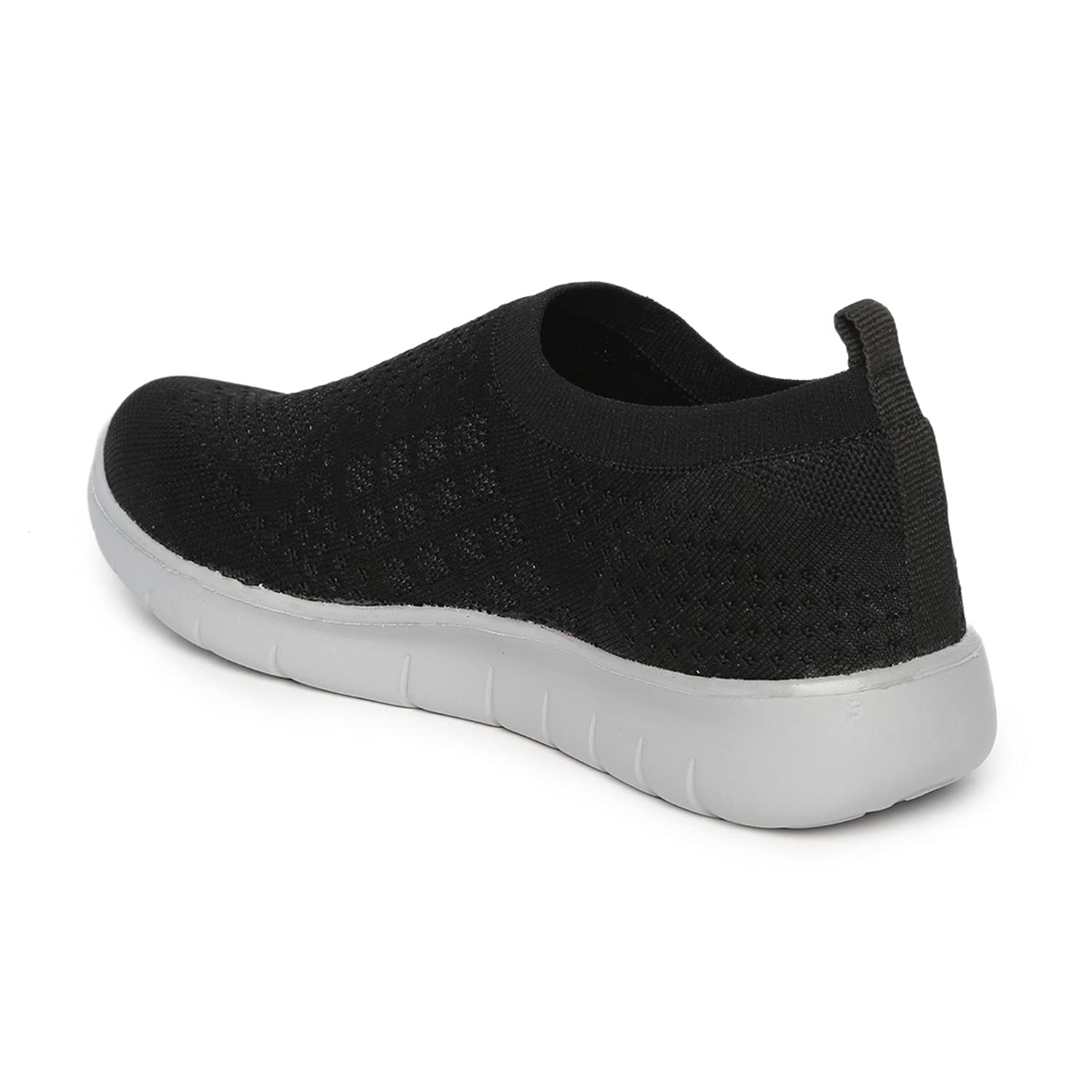 Marc Loire Women's Athleisure Comfortable Knitted Active Wear Slip-On Casual Shoes (Black, 7) 1