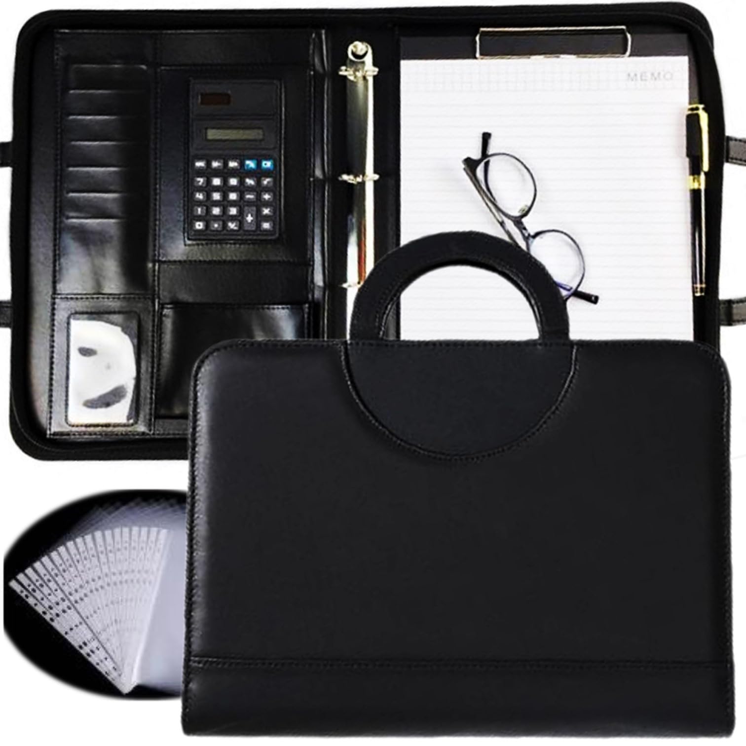 Amazon | dilib 多機能 バインダー A4 二つ折り ファスナー付き