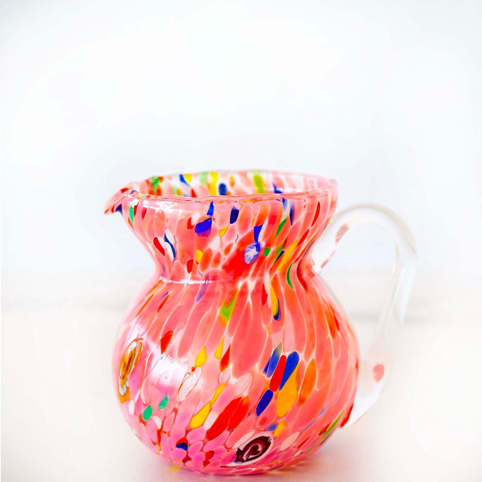 MurArt Brocca in Vetro di Murano 1000 ml Collezione MAREA Alta 15cm Lavorato a Mano Made in Italy