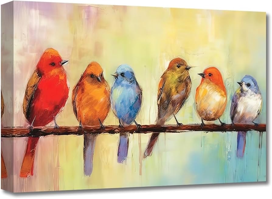 絵　絵画　動物　鳥　アクリル画　アート　インテリア　雑貨　おしゃれ　かわいい　鳥 内祝い】 Amazon.co.jp: 絵 インテリア アート アクリル画 鳥