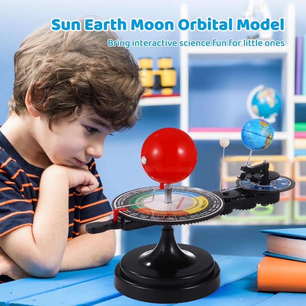 Sun Earth Moon Orbital Model, zestaw do eksperymentów naukowych, model edukacyjny planetarium, model nauczania ze światłem, zestaw modeli układu słonecznego, prezent astronomiczny dla