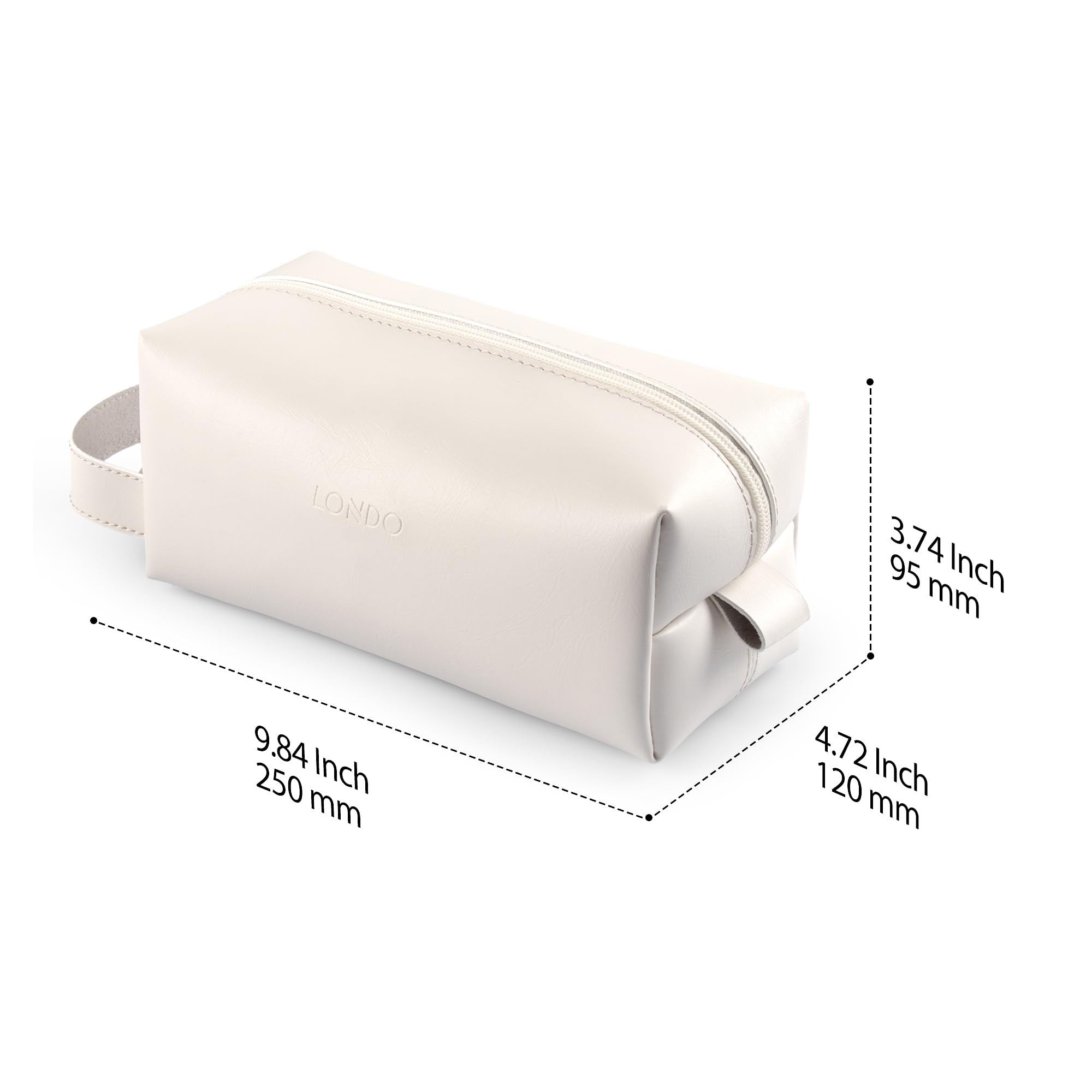 LONDO Leather Cosmetic Makeup Pouch & Travel Watch Box. High Quality Stylish Durable Protective Storage Organizer for Toiletries & Versatile Accessories - Image 4
