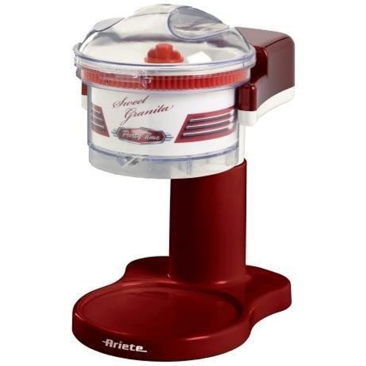 Ariete 78 Sweet Granita Macchina per Granita, Lama Acciaio Inox, Funzione Tritaghiaccio, 30 W, 23.0X15.5X18.5 Cm. Rosso