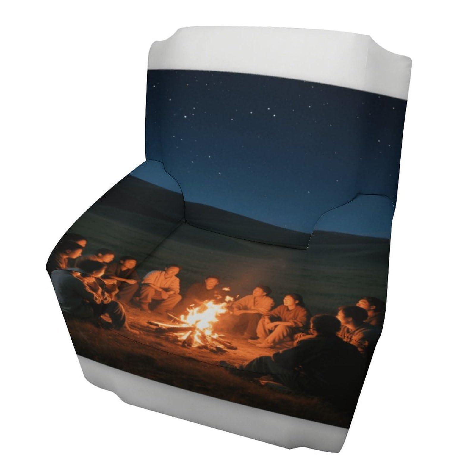 Fekiloot Style Grassland Starry Sky Bonfire Couch Cover Sofa Cover Sofa Slipcover