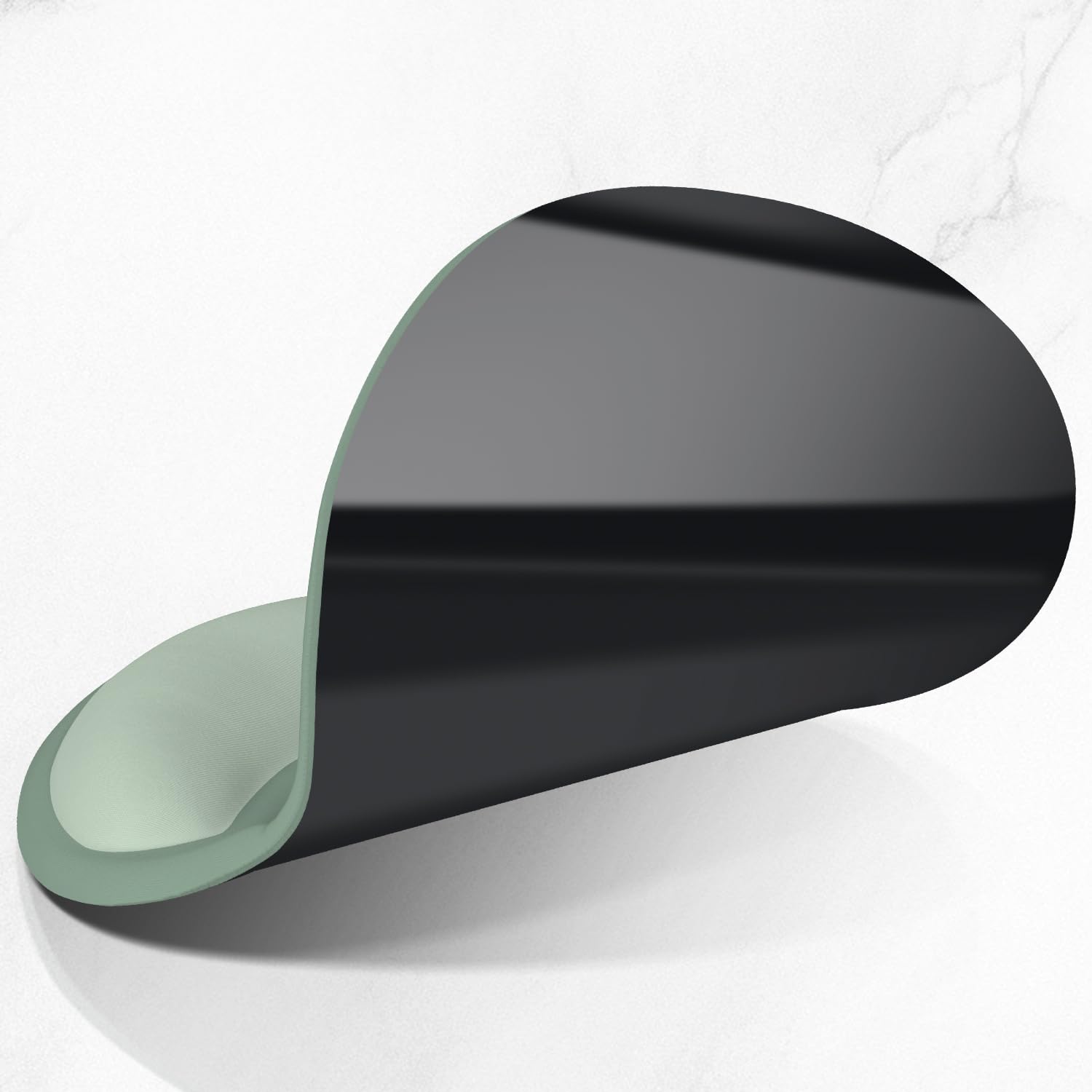 ITNRSIIET Ergonomic Mouse Pad with Comfort Gel Wrist Rest, Non-Slip PU Base, Smooth Textured Surface, Reduces Hand Fatigue & Wrist Pain, 220 x 180 mm for Office Gaming Home, Sage Mint Gradient - 5