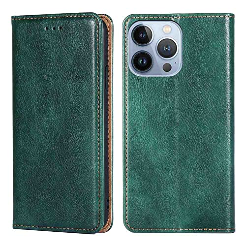 Fansipro Funda tipo cartera para XIAOMI REDMI NOTE4 [Edi.1], funda de piel sintética de alta calidad para REDMI NOTE4, 2 ranuras para tarjetas, fácil de llevar, verde