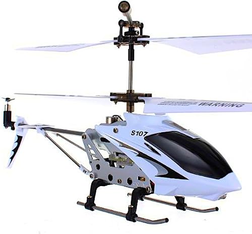 POCO DIVO S107G Phantom 3CH Infrarrojo RC Helicóptero Mini Vuelo S107 Giroscopio con Luz, Blanco
