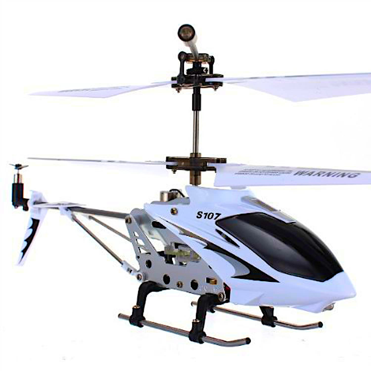 POCO DIVO S107G Phantom 3CH Infrared RC Helicopter Mini Flight S107 Gyro with Light, White