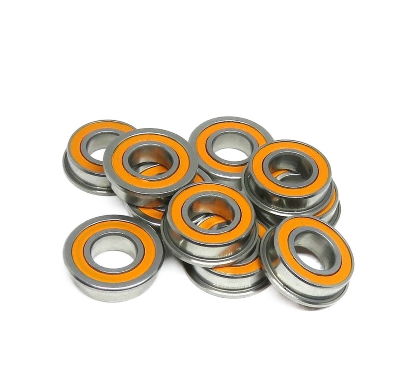 IEUMJNAT Bimetal Seal Shield Micro deep Groove Bearing 10pcs SF623C-2OS 3x10x4mm Hybrid Ceramic Ball Flange 3D Printer Miniature Flanged(SF623C-2OS 3x10x4)