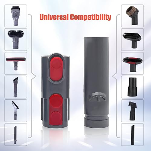 Miniatura 6 de Smilefil - Cepillo de vacío de pelo de caballo de 1.25 pulgadas y adaptador convertidor de varios calibres compatible con aspiradora Dyson V15 V11