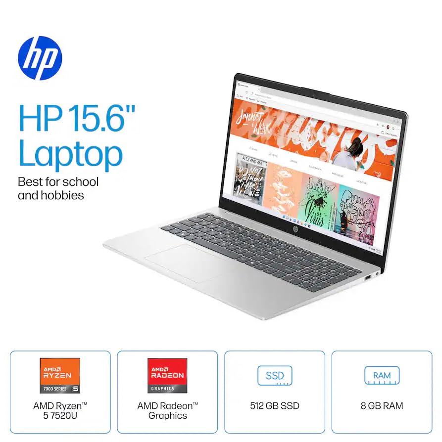 HP Laptop Business 15.6" FHD Touch Ryzen 5 8GB 1TB SSD miniatura 2