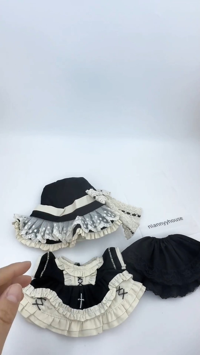 Amazon.co.jp: niannyyhouse 20cm人形服 小さな魔女のスーツ 帽子