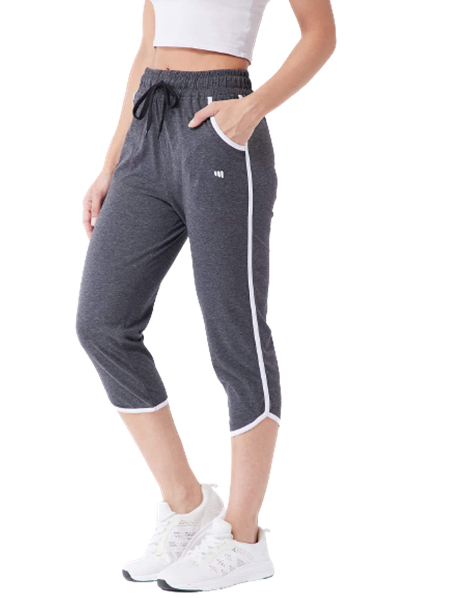 Modeve ® Women Striped Cotton Blend Capri