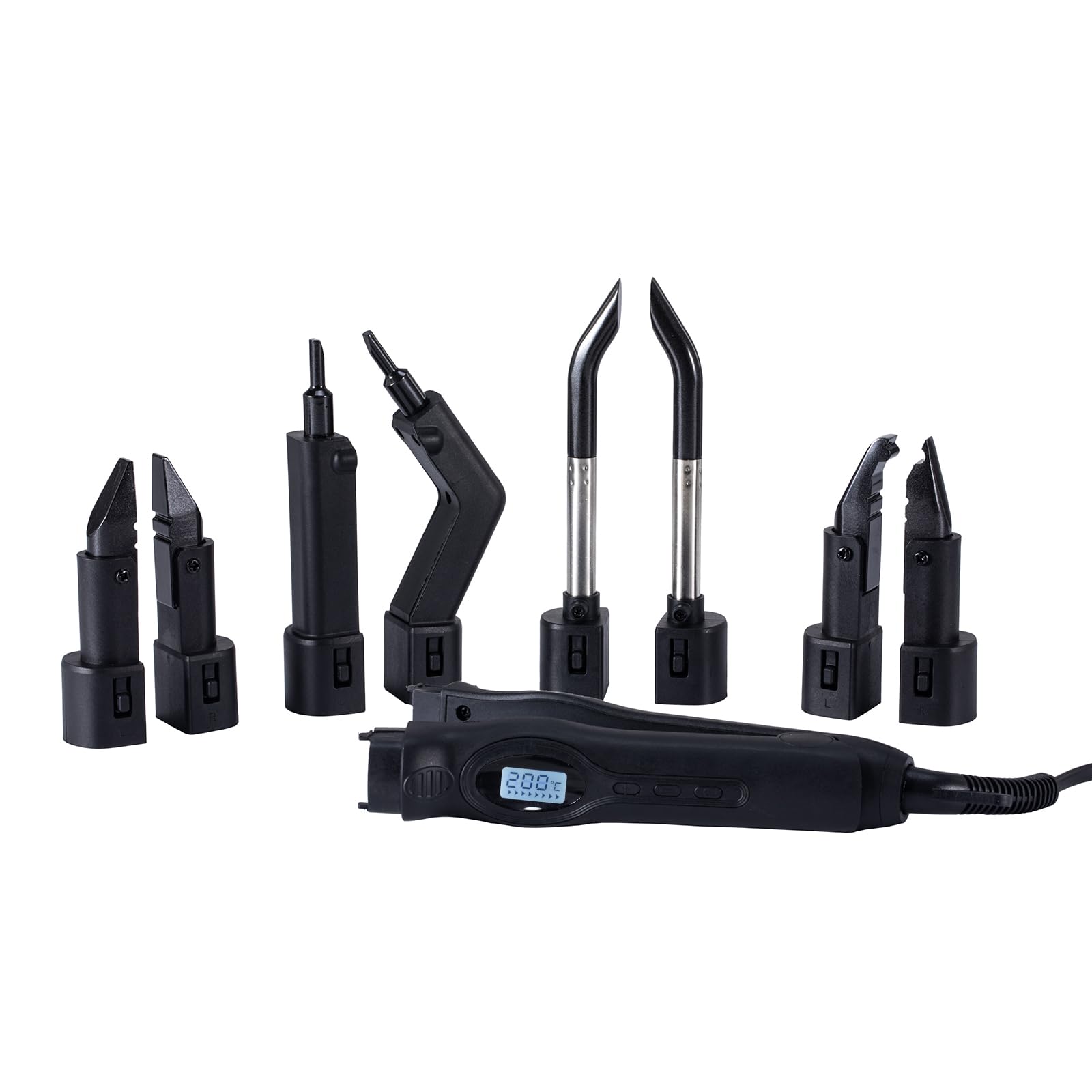 Professional 4-in-1 Keratin Hair Extension Kit - Fusion Heat Tool with 4 Precision Tips - All-in-One Hair Extensions Kit - Salon-Grade Protein Grain Connector for Consistent, Safe Melting