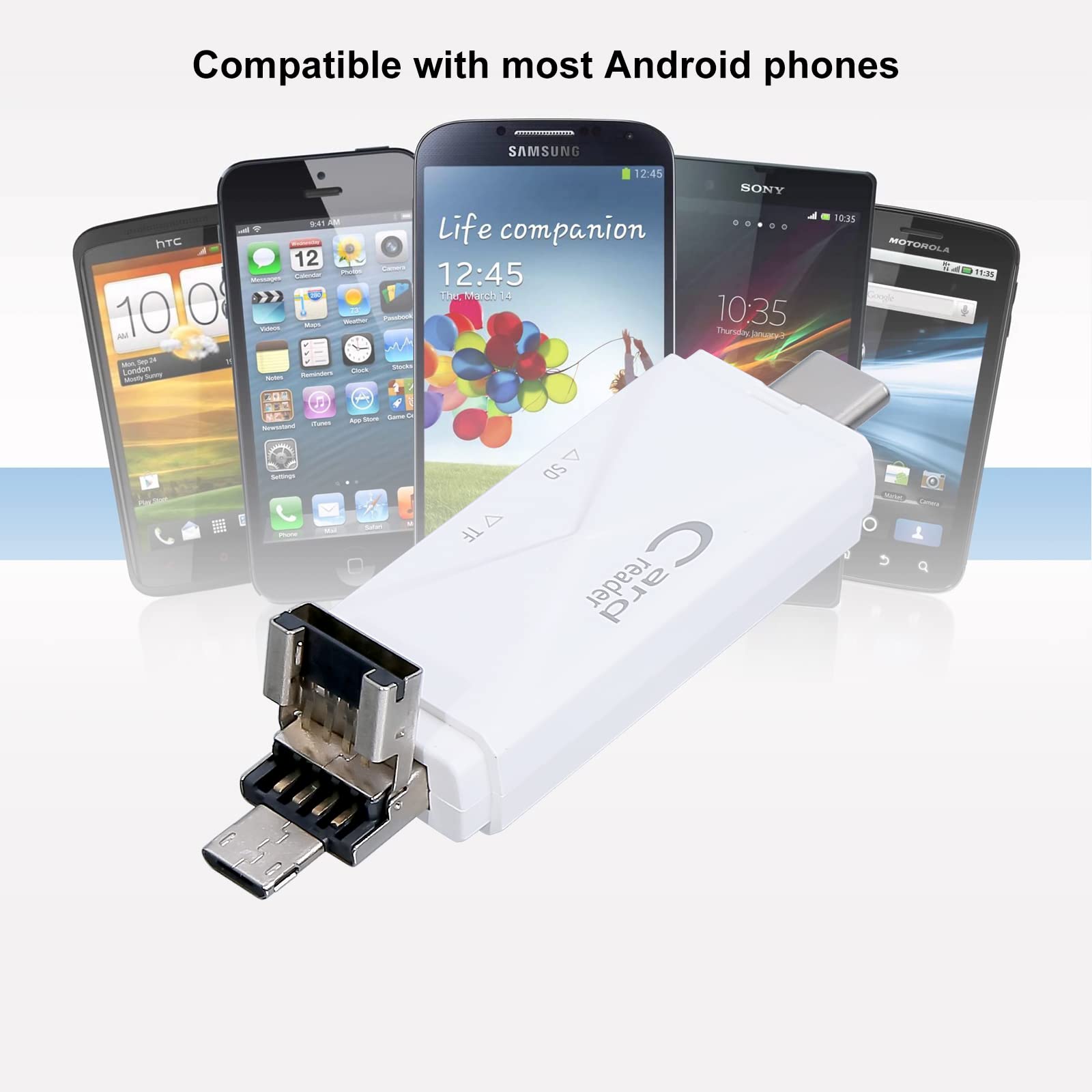 Lettore Schede USB 2.0 3-in-1 - Tipo C, Micro USB, Per SD E Micro SD, Con Funzione OTG