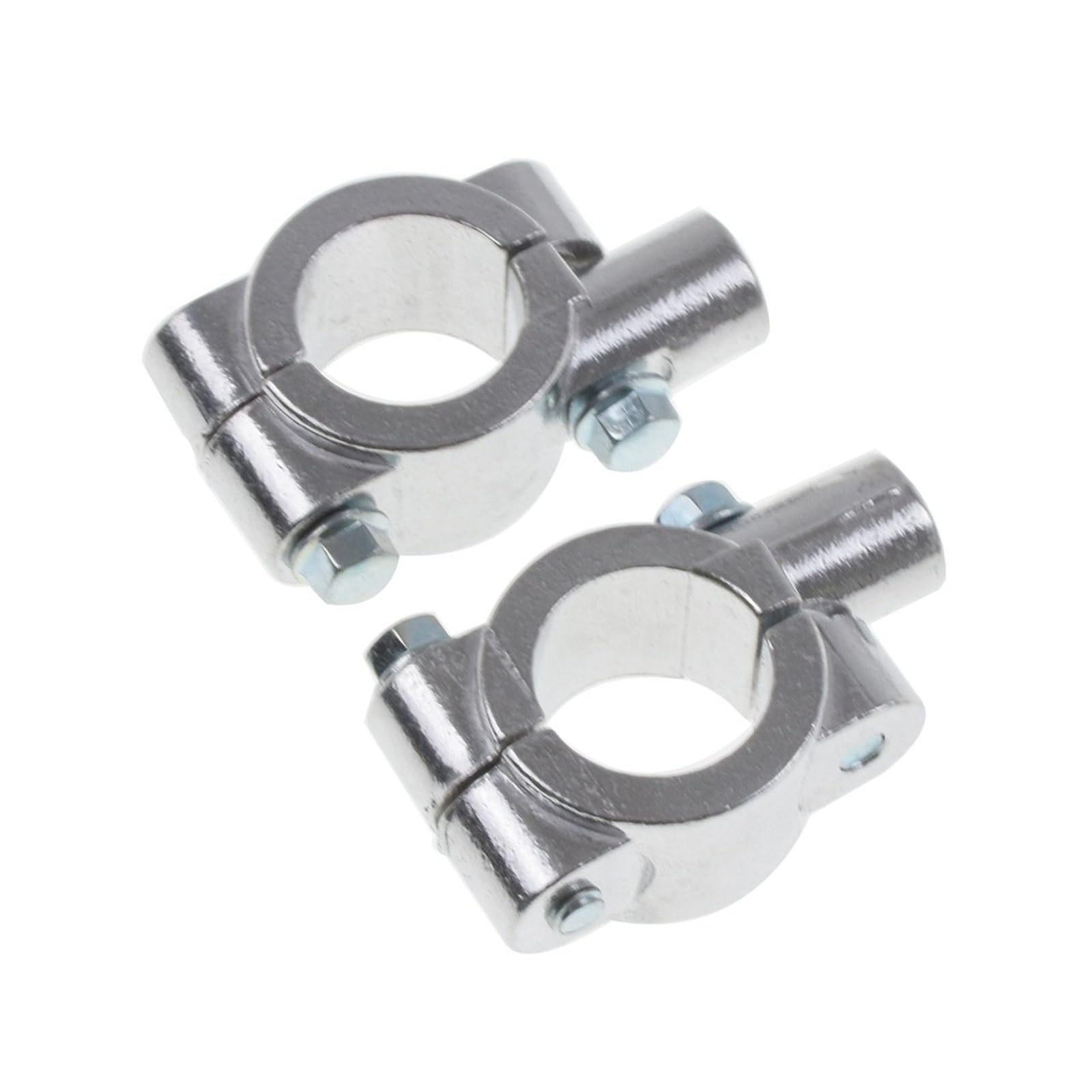 Headlight Bracket Mount Motorcycle Mirrors Mount Holder Clamp 22mm 25mm Handlebar 8mm 10mm Thread Black/Chrome Universal for Rear View Mirror(Chrome 8mm 22mm)
