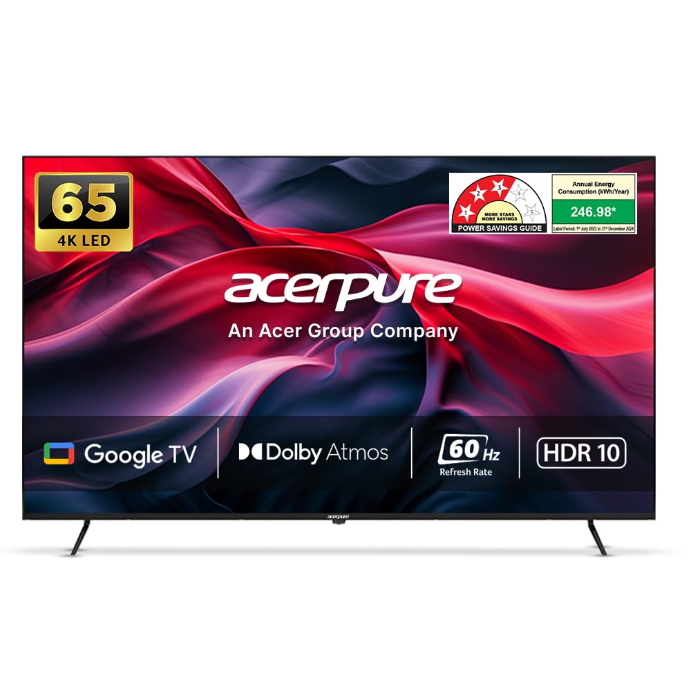 Acerpure 165 cm (65 inch) Swift Series UHD LED Smart Google TV AP65UG51ASFTD Model (Black) Acerpure 165 cm (65 inch) Swift Series UHD LED Smart Google TV AP65UG51ASFTD Model (Black)