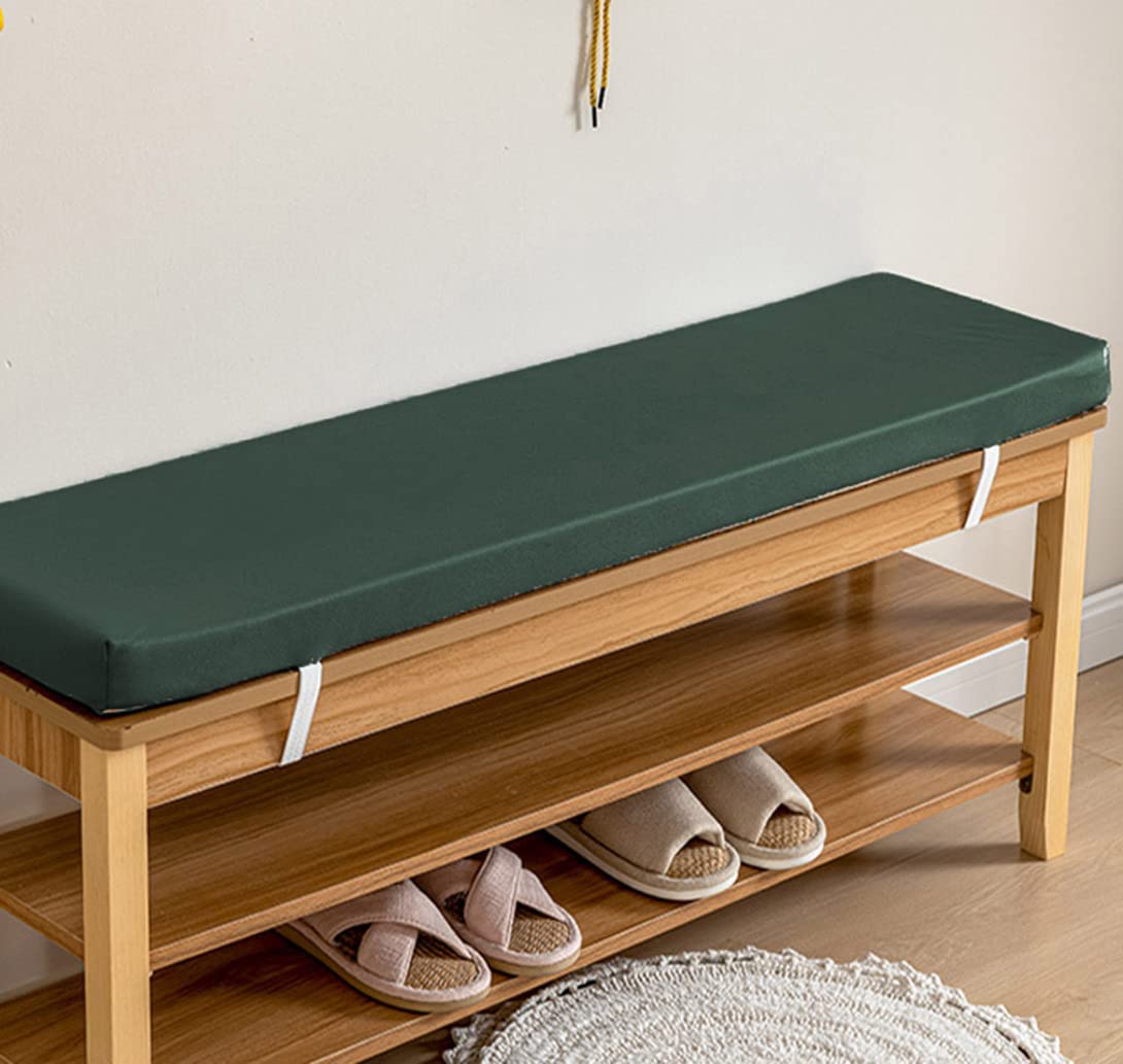 Cuscino per panca in finta pelle impermeabile con scarpiera, per esterni, giardino, patio, per sala da pranzo, pianoforte, 2/3/4 posti, include lacci di sicurezza