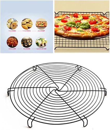 Miniatura 9 de DOITOOL Paquete de 3 estantes de enfriamiento para tartas de 12 pulgadas redondos para cocinar y hornear, estante de acero inoxidable para