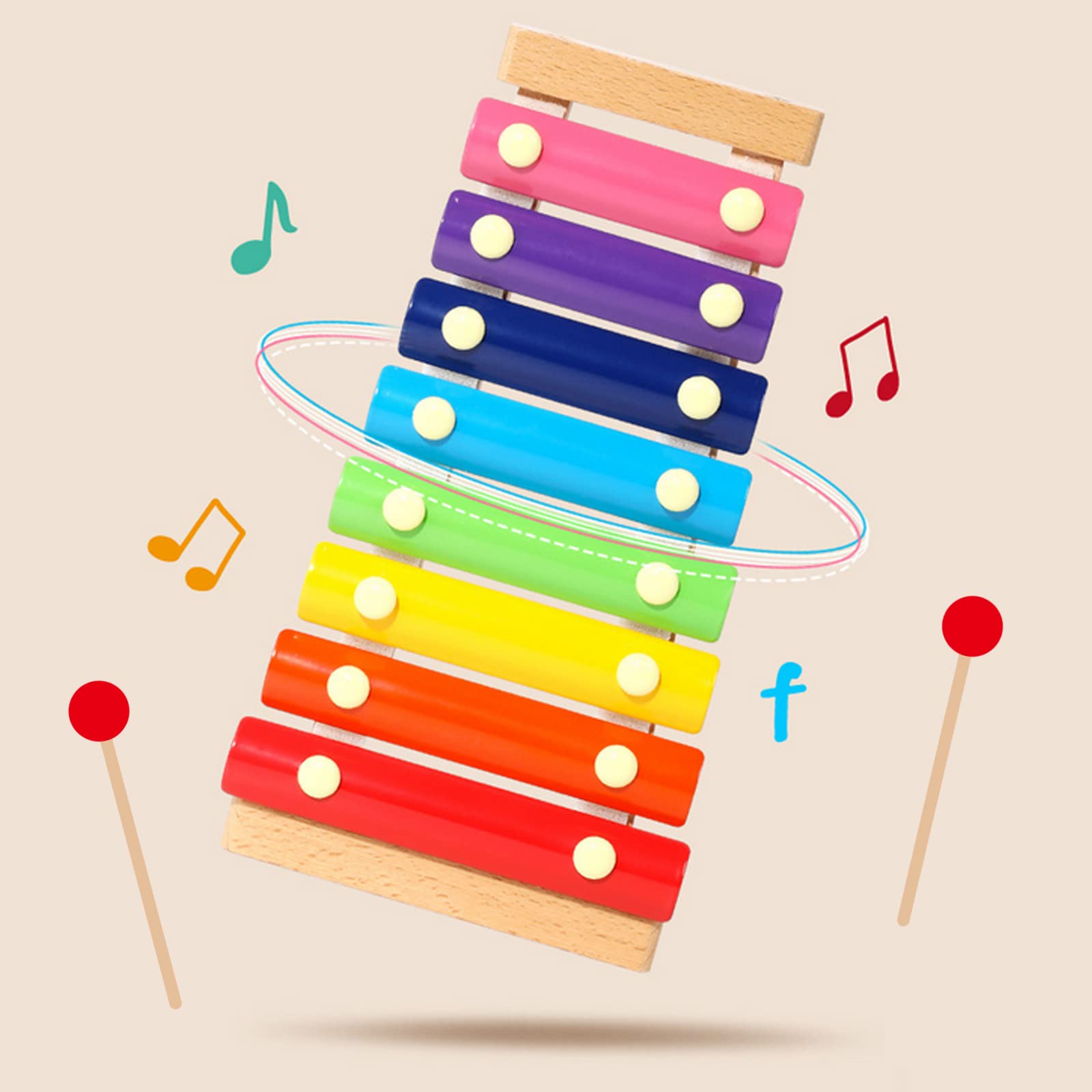 Xilofono Giocattoli Knock Pianoforte, Strumento Musicale Xilofono in Legno per Bambini