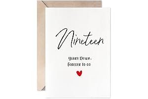 Celebrate 19 Years with this Bronze Themed Anniversary Card