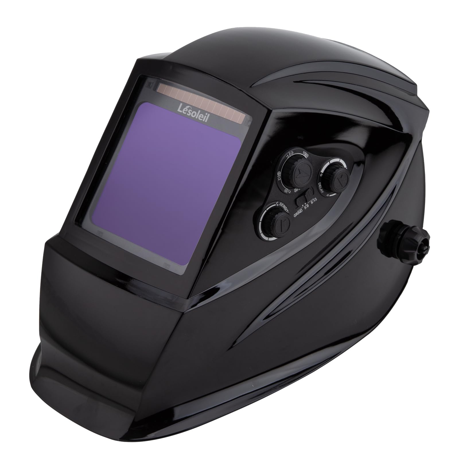 LESOLEIL Maschera Saldatura Autoscurante, Casco per Saldatura con Filtro a Colori Vero, Batería, 4 Sensori ARC e Tonalità Variabile DIN 5-9/DIN 9-13 per saldatura TIG MIG (Nero)