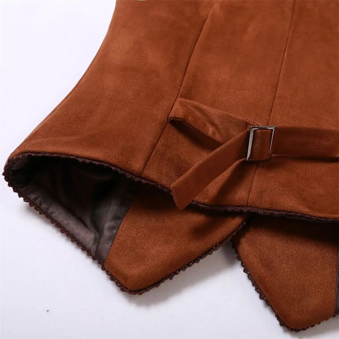 Hgvcfcv Chaleco elegante para mujer, estilo vintage, 3 botones, para negocios, ajustado, para oficina, trabajo formal
