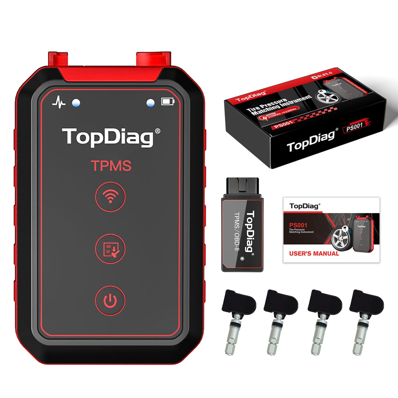 Amazon.com: Topdiag TPMS Programming Tool Kit 2024, Newest Model with 4 ...
