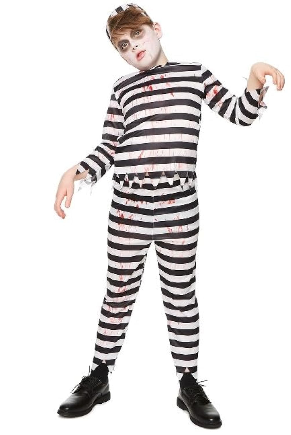 Party Magic Zombie Prisoner Boy Costume, Medium - Halloween