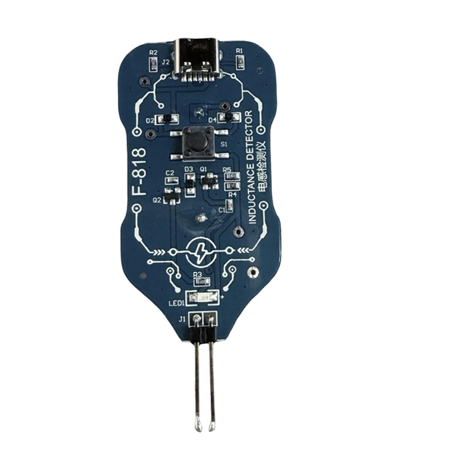 Fromceo 1Pc F818 Inductance Tester With Led Indicators Type C Power Interfaces For Quick Fault Detections Inductor Detector Circuit Board Diagnostic Tool