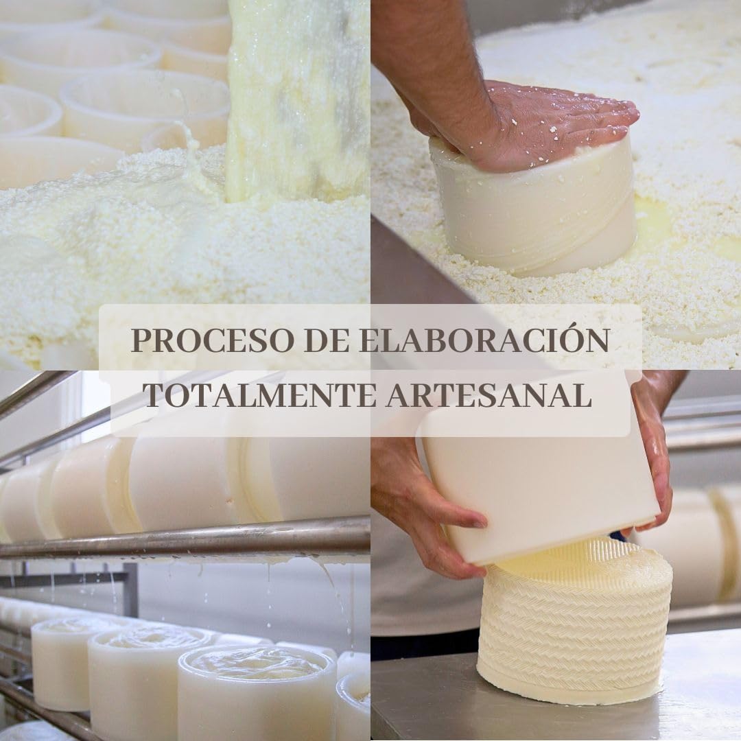 SALETA® Queso Artesano Tierno de Oveja Entero Gourmet (0,5Kg) | Sin Conservantes ni Aditivos | Queso Pasteurizado | Leche Pasteurizada de oveja, cuajo y sal