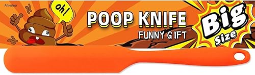 Cuchillo Big Poop para regalo de broma, cuchillo cortador de excrementos de 12.42 pulgadas de largo, bromas de silicona, divertidos regalos de broma