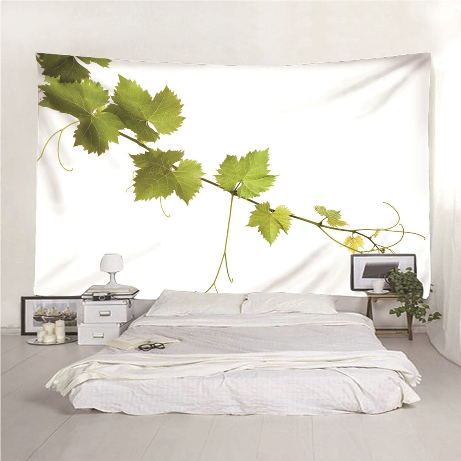 Tapiz Macrame, Decoración Pared Cocina Sale De Poliéster Verde 350x256CM Regalo Mujer Adornos de Arte