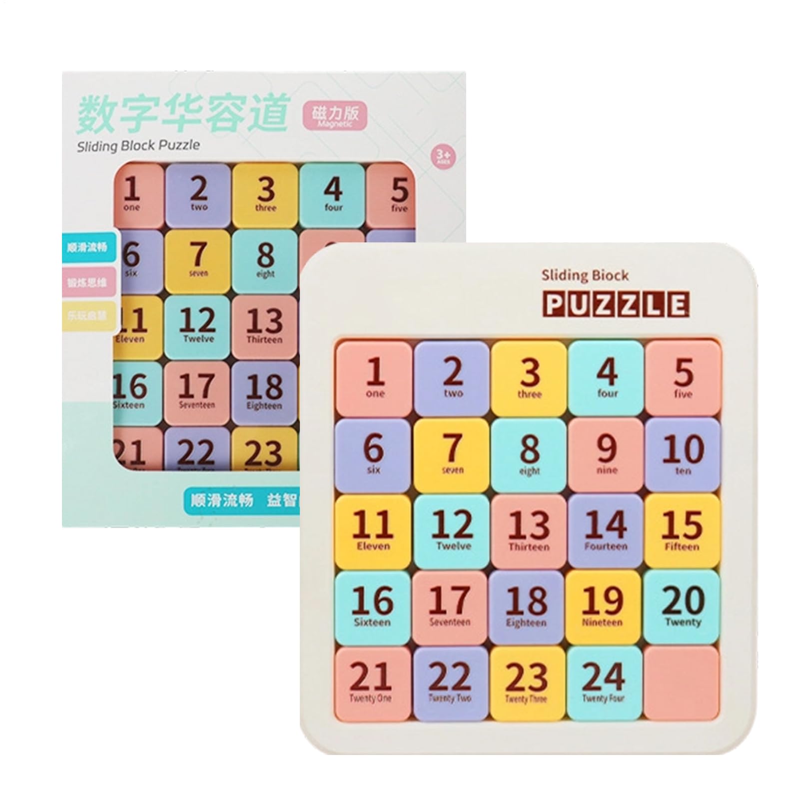 Magnetic Slide Puzzle, Number Brain Teaser Game, 3 Inch Intelligence Blocks Toy with Portable Case, Learning Accessory - Image 9
