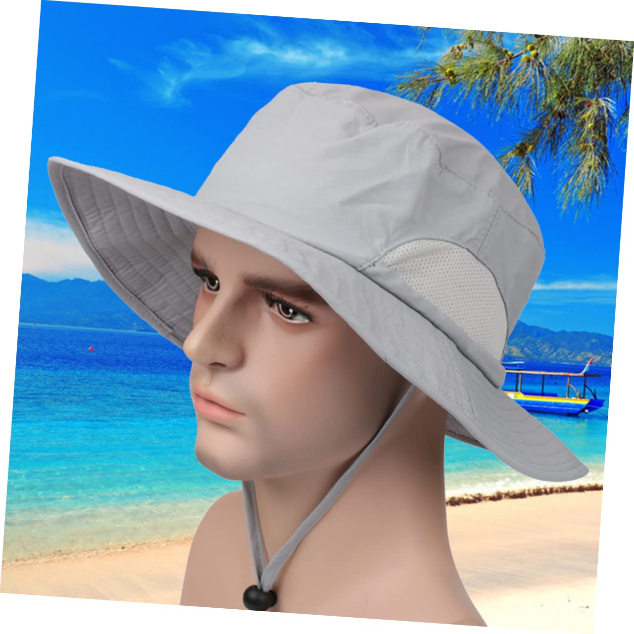 Toddmomy Chapeau De Protection Solaire pour L'Extérieur 2 Pièces Chapeau De Soleil De Randonnée De Pêche À Grand Avant-Toit pour Hommes Et Femmes