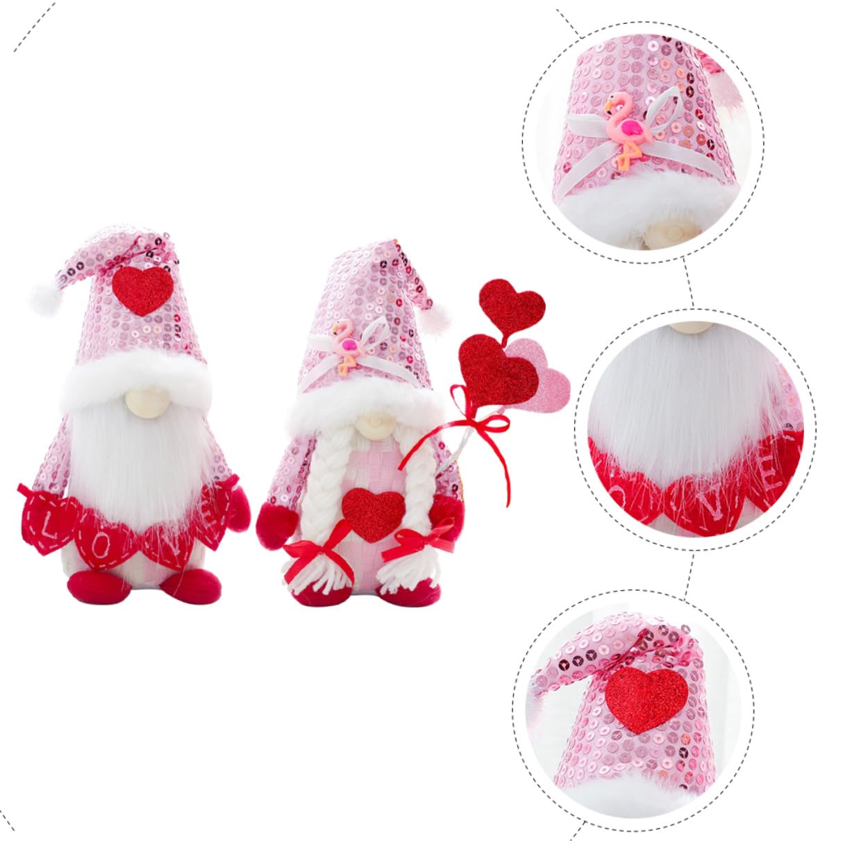 TOYANDONA 2 Pezzi Decorazione Natalizia di Bambole Nane Ornamenti Resistenti All’usura Accessori per Festa Articoli per Casa