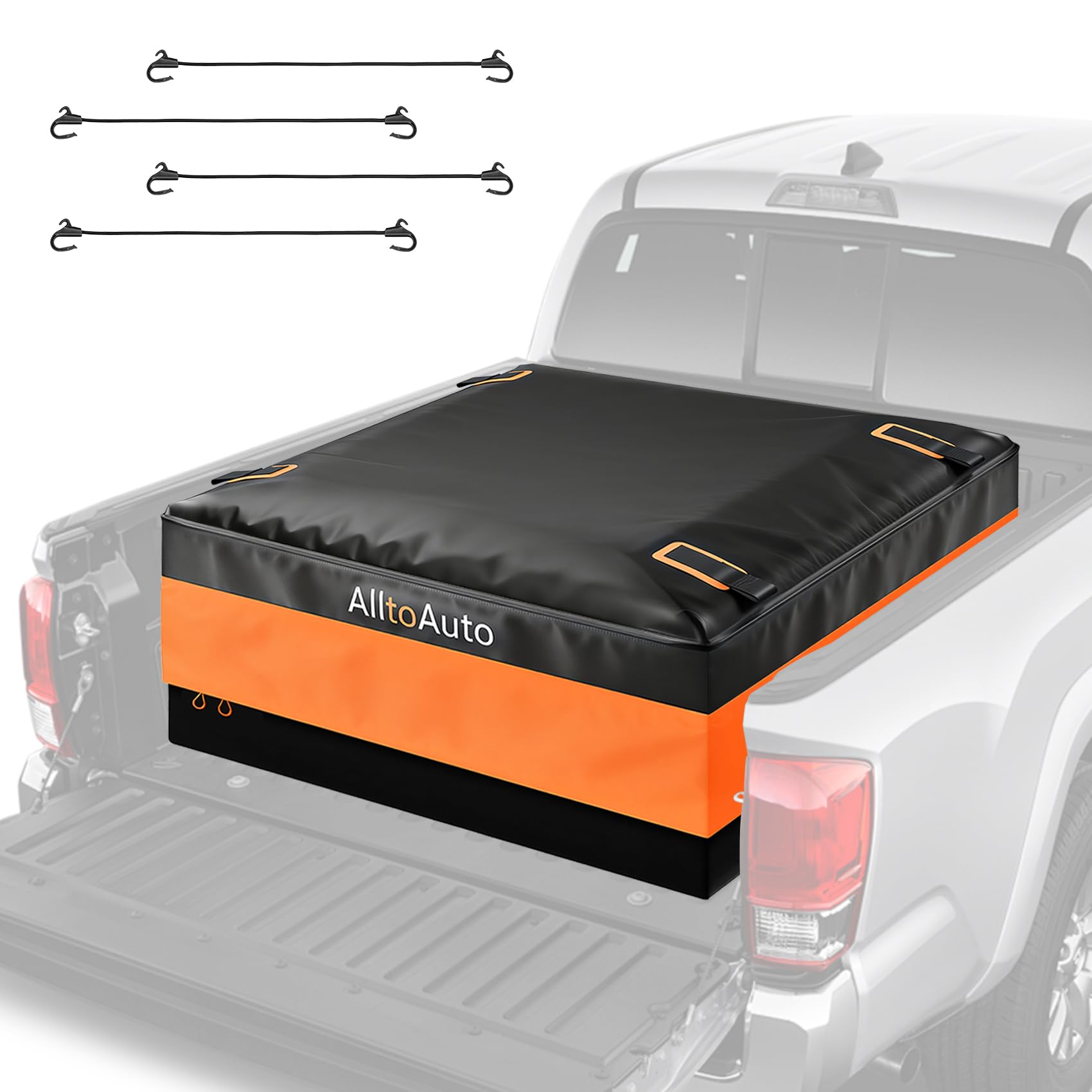 Truck Bed Cargo Bag Plus, 38 Cubic Feet (58''x49''x23''), 100% Waterproof Heavy Duty PVC, Fits Any Truck, Simple and Convenient for Installation