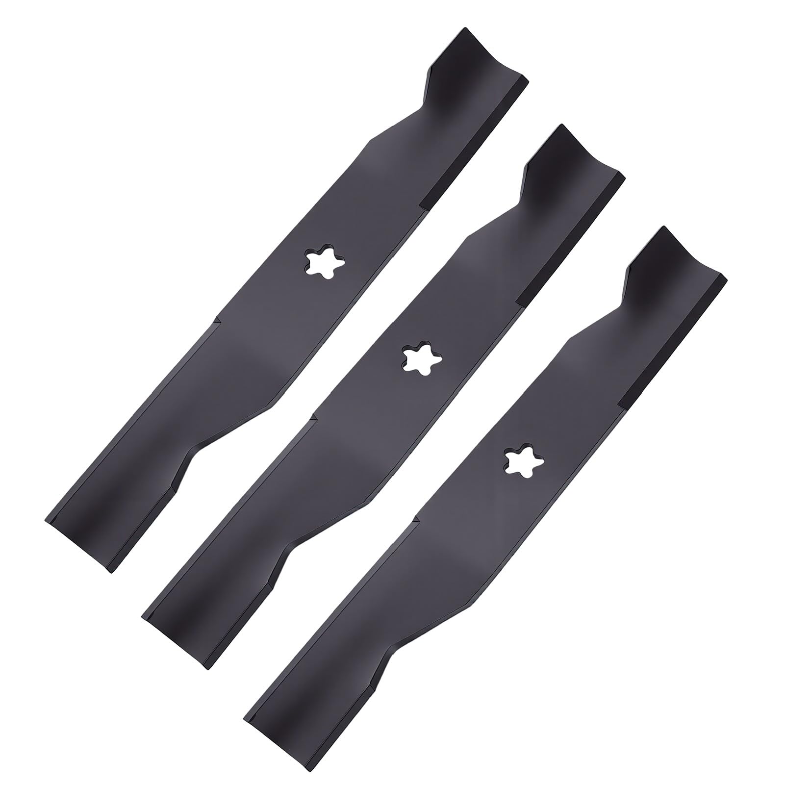 Cuchillas de Alta Elevación para Cortacésped Z248F YTH2348 YTH24V48 de 48 Pulgadas, Aptas para Cuchillas de Cortacésped de Cero, Hechas de Acero Al Carbono, Juego de 3