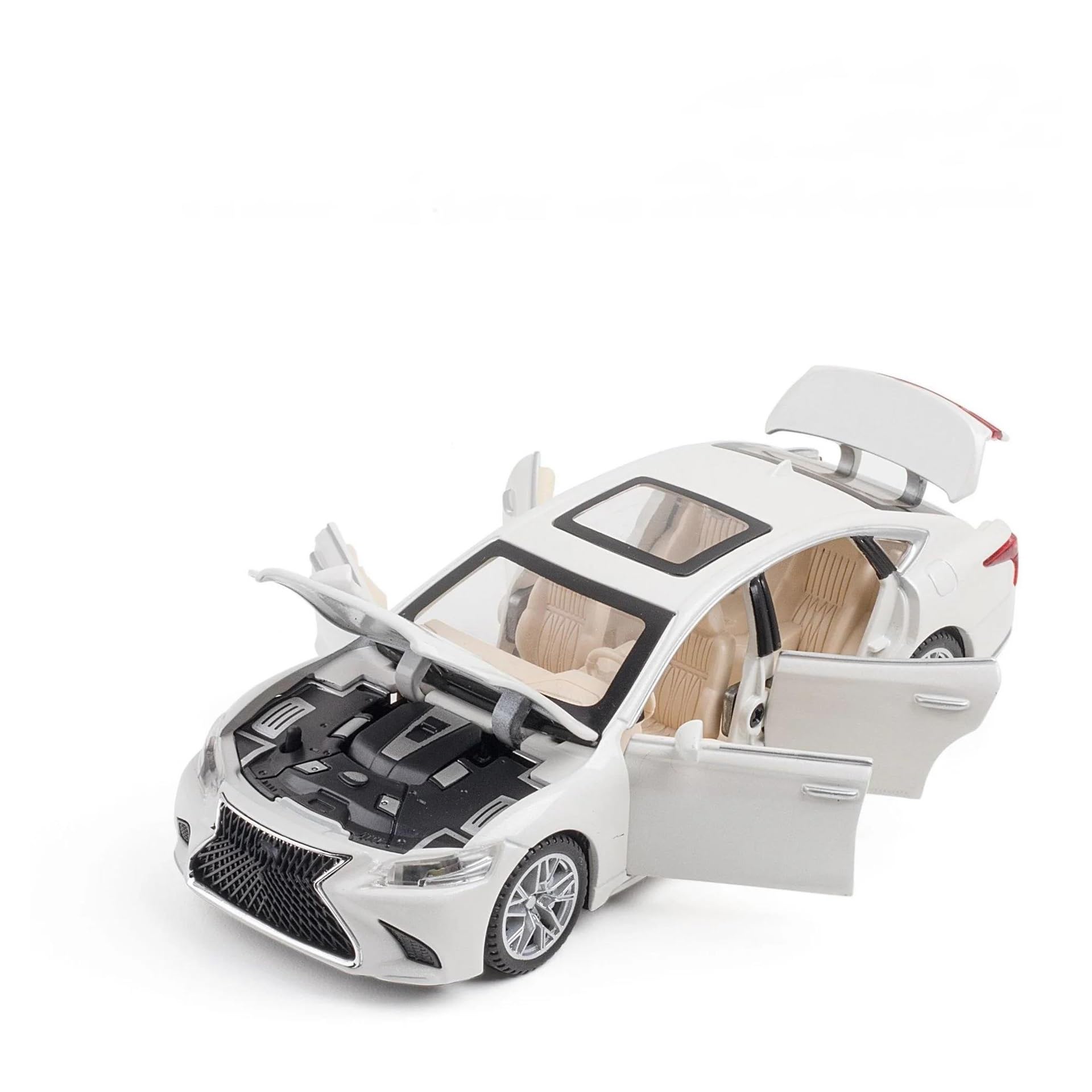 Btwodian White Scale Model Car For Lexus Ls500h Diecast Model Car