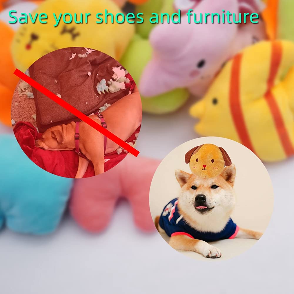 YUNKINGDOM 27 Pack Puppy Squeaky Plush Dog Toys - Cute Bulk Dog Toys for Small Dogs & Puppies - Image 3