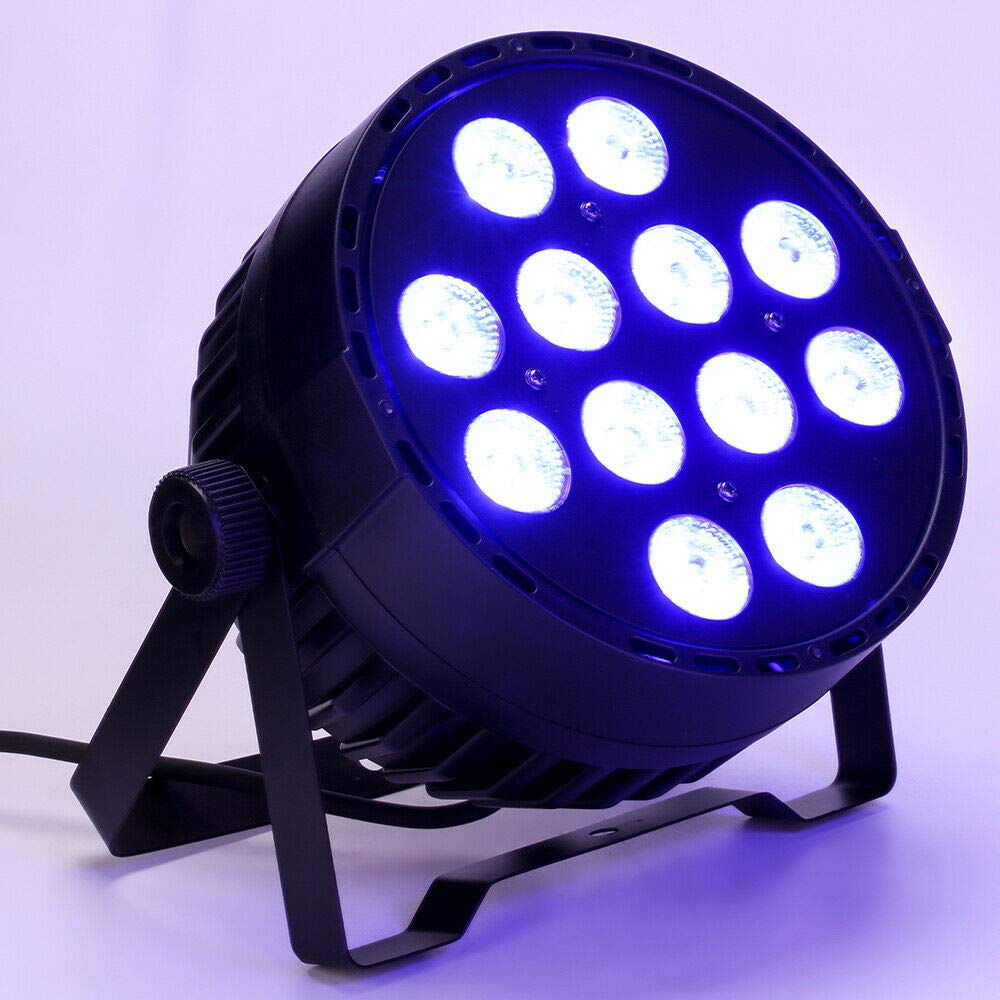 Par - Faretto da palcoscenico, 120 W, 12 LED, RGB, per feste, carnevale, discoteca, sala da ballo, palcoscenico, 4 in 1