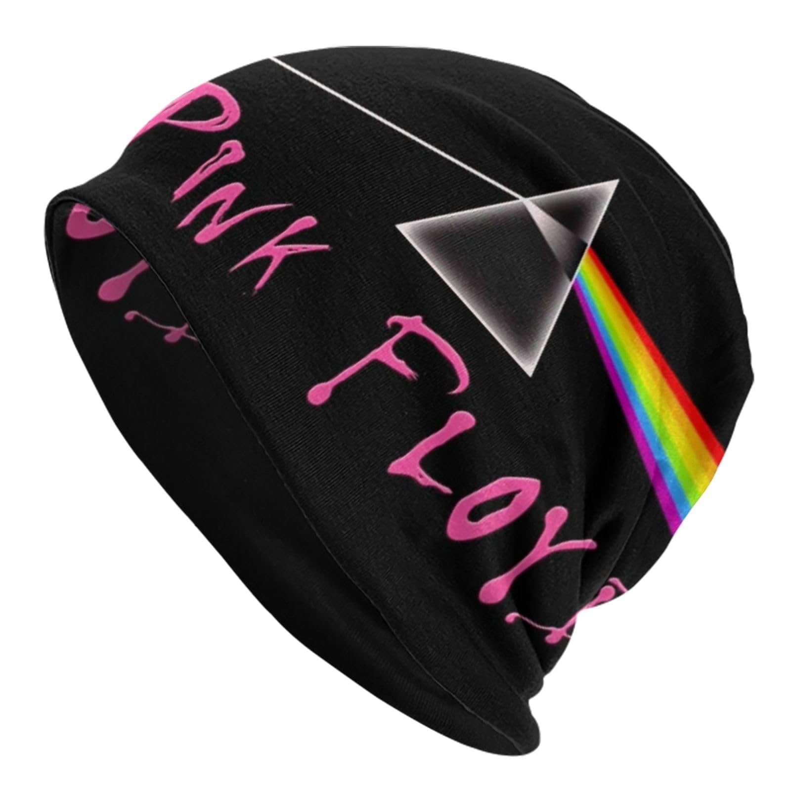 Ezkyztlw Unisex As Pic Pink Rainbow Floyd Beanie Hat Knit Cap For Women Men Slouchy Beanie Cap Winter Knit Hat Skull Cap
