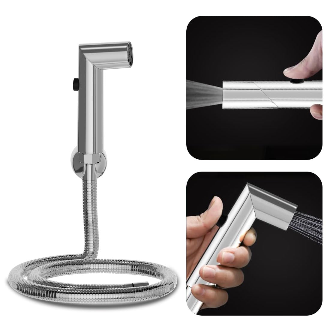Lorazzo Duo Drift Health Faucet - 2 Flow Modes (Angular & Straight) with Flexi 90-Degree Turn-Chrome Body-Complete set with 1 meter SS 304 Hose Pipe, Wall Hook & Screws-1-Year Lorazzo Limited Warranty (B0D9272FXD) Amazon Price History, Amazon Price Tracker