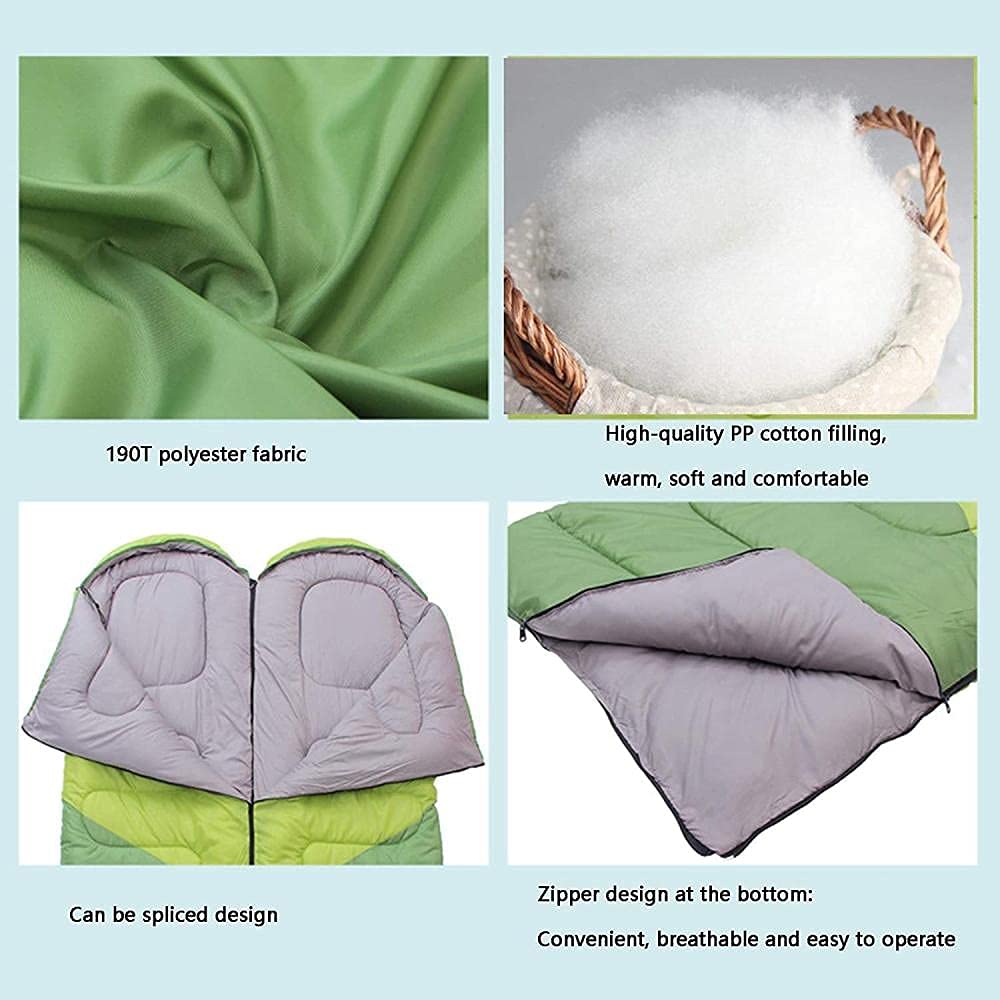 Śpiwór Bivy Torby Wiatroodporny | Ciepłe | Łączone schrony do wędrówek na zamek błyskawiczny kryty kołdra (A 1,4 kg)