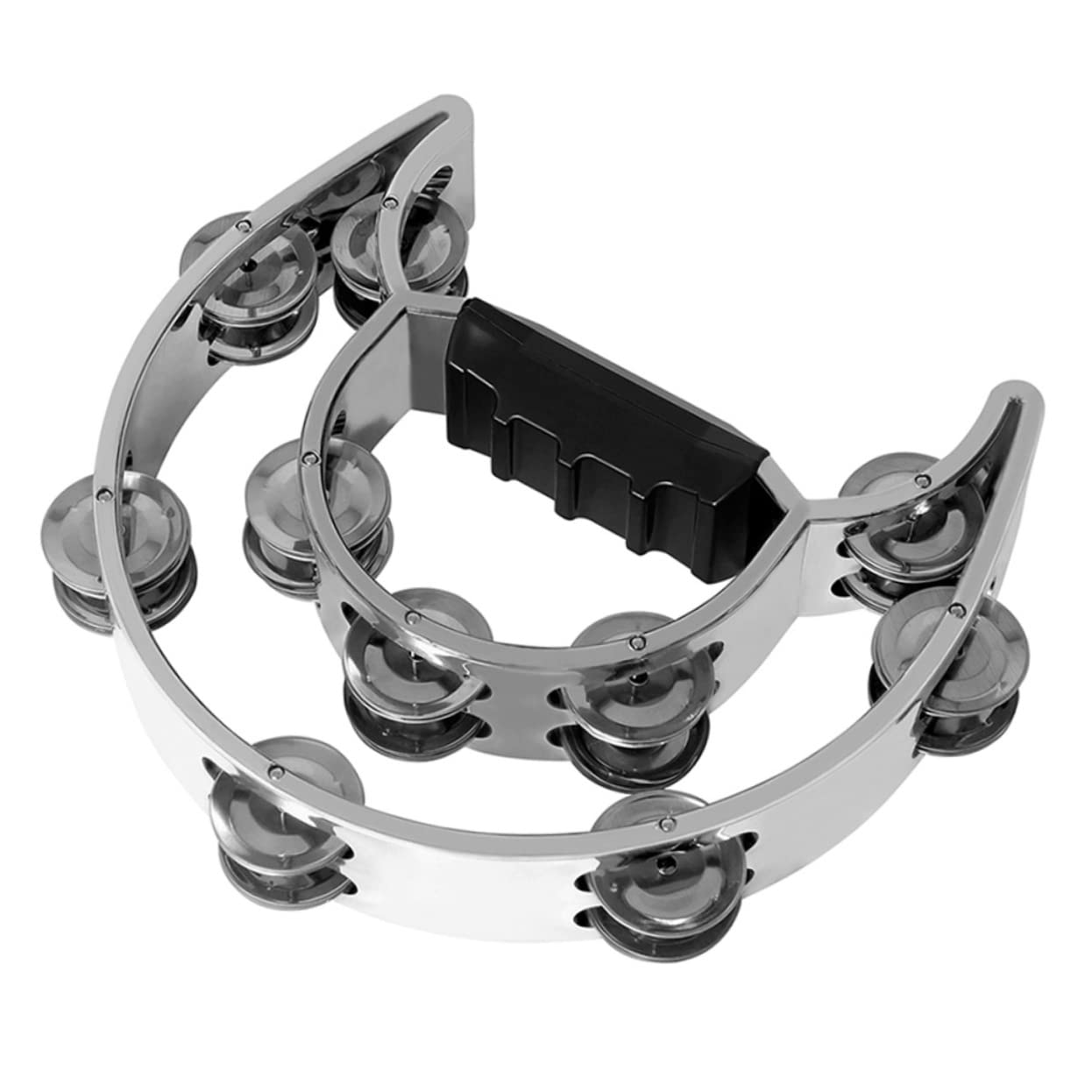 GALPADA Double Row Handheld Tambourine for Adults Percussion Musical Instrument for Parties Ktv and Classroom Stimulate Music Interest and Coordination