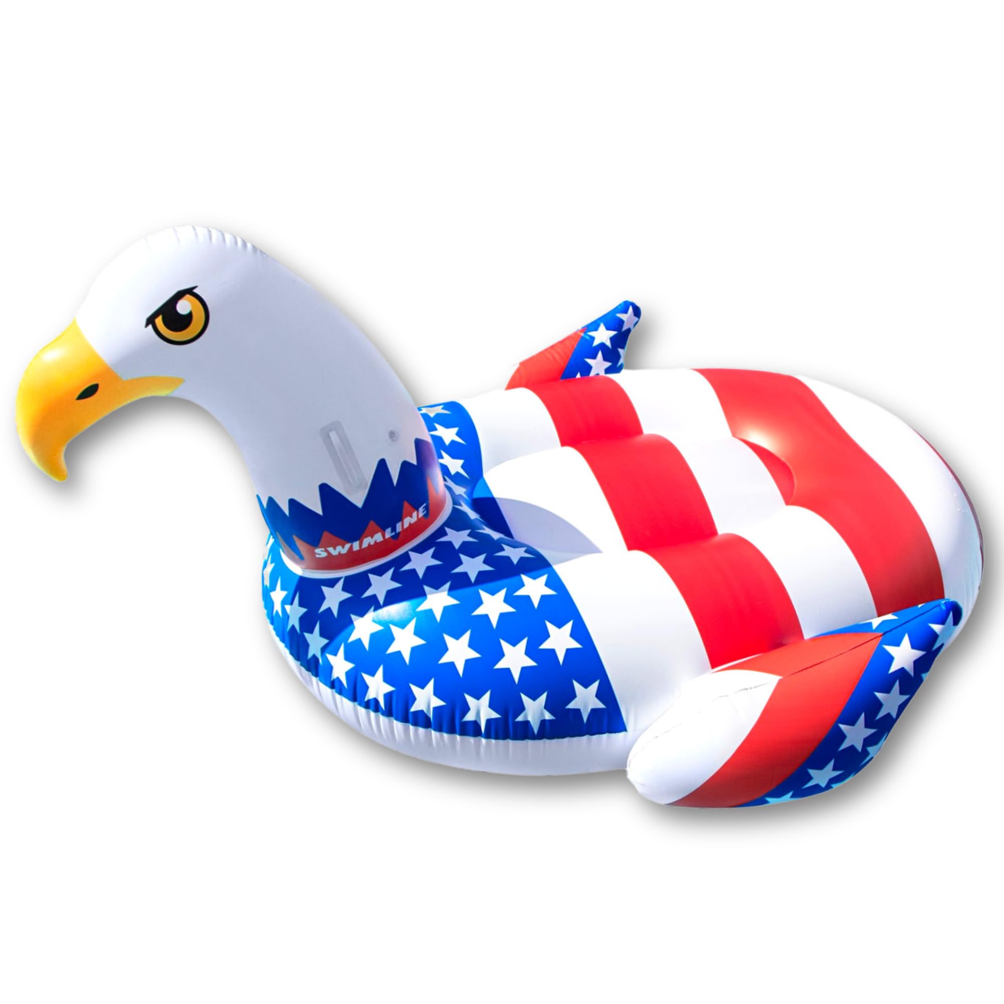 SWIMLINE ORIGINAL 90700 Patriotic Americana Eagle Pool Float | Oversized Ride-On Raft with Stable Design | Lounge Floatie Ideal for Summer Gatherings & Poolside Relaxation
