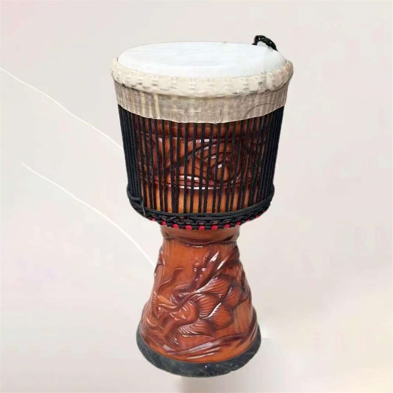 Profesjonalny Djembe Ręcznie Rzeźbiony Instrument Z Litego Drewna Afrykańskiego Bębna Dla Początkujących I Profesjonalnego Afrykańskiego Bębna (Color : 13 inch)
